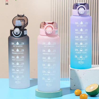 Bouteille d'eau Motivante avec Paille 3