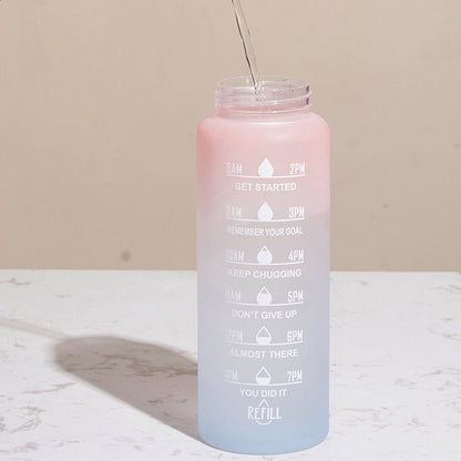Bouteille d'eau Motivante avec Paille 8