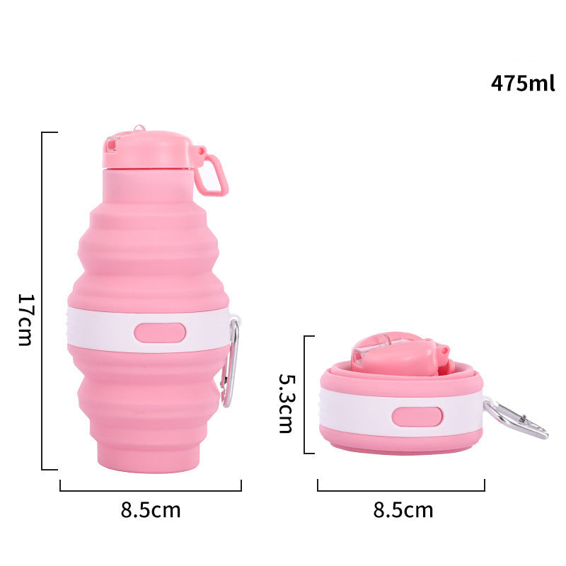 Bouteille d'eau Pliable pour Femme avec Mousqueton 3