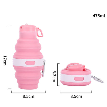Bouteille d'eau Pliable pour Femme avec Mousqueton 3