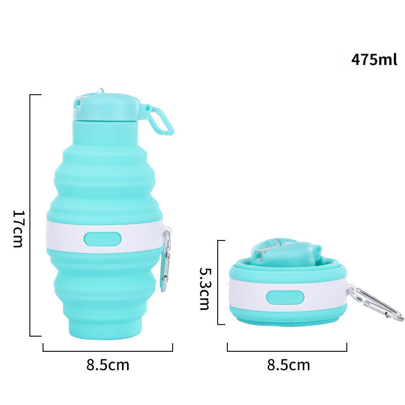 Bouteille d'eau Pliable pour Femme avec Mousqueton 4