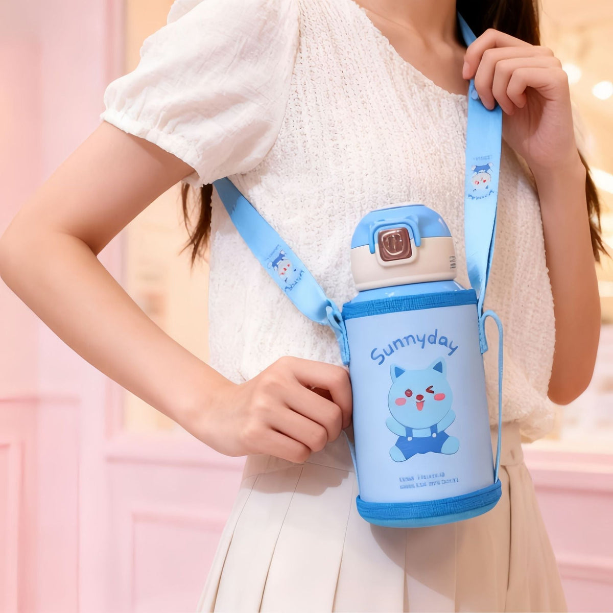 Bouteille d'eau portable pour femmes au design pratique 5