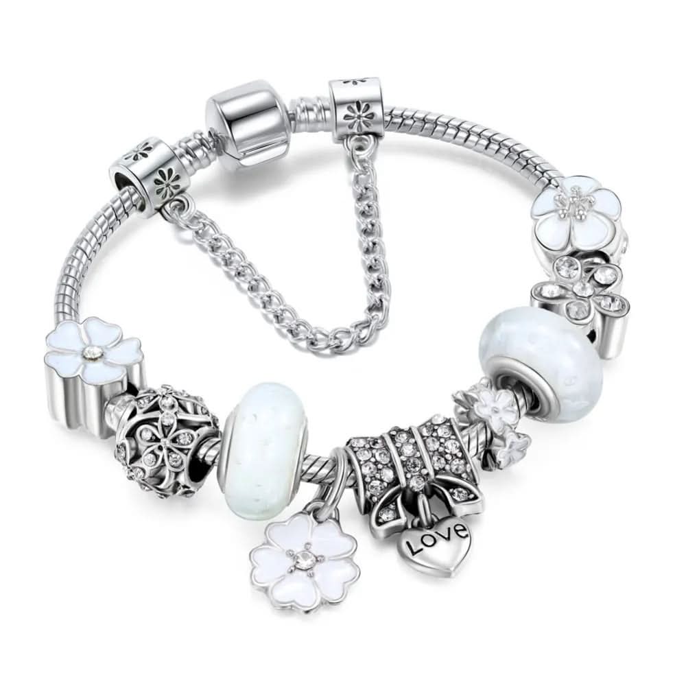 Bracelet Femme à Breloques Floral 4