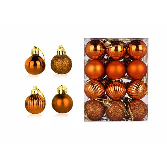Décorations de Noël Céramique | Lot de 24 Boules Colorées - Foivo