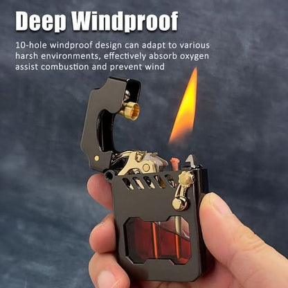 Briquet Coupe-Vent Gearflame avec Mécanisme Innovant 6