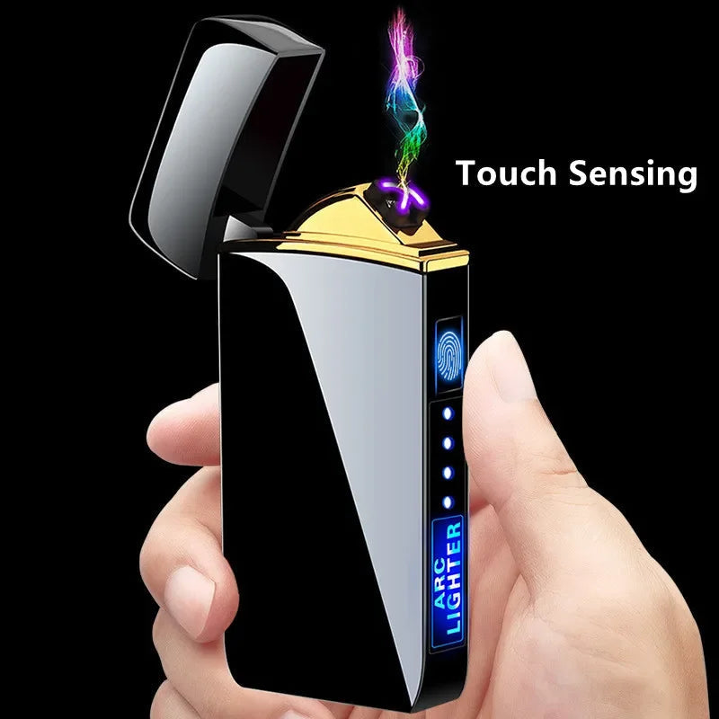 Briquet Plasma Rechargeable USB Résistant au Vent Design Moderne en Métal 4