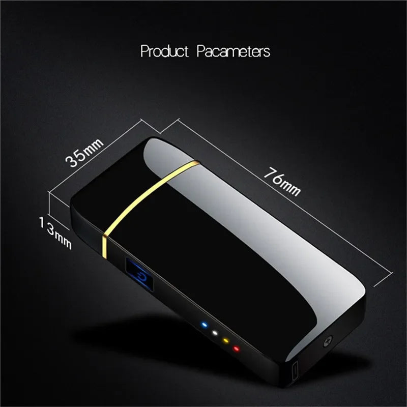 Briquet Plasma Rechargeable USB Résistant au Vent Design Moderne en Métal 5