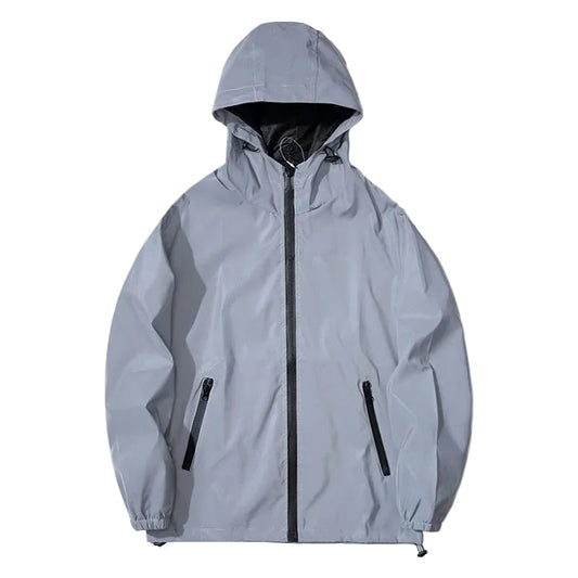 Veste Brise-vent Unisexe Réfléchissante Coupe Ajustée - Foivo
