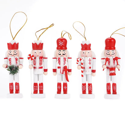 Marionnettes de Noël en Bois Peint | Déco Charmante pour la Maison