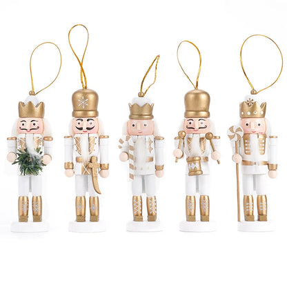 Marionnettes de Noël en Bois Peint | Déco Charmante pour la Maison