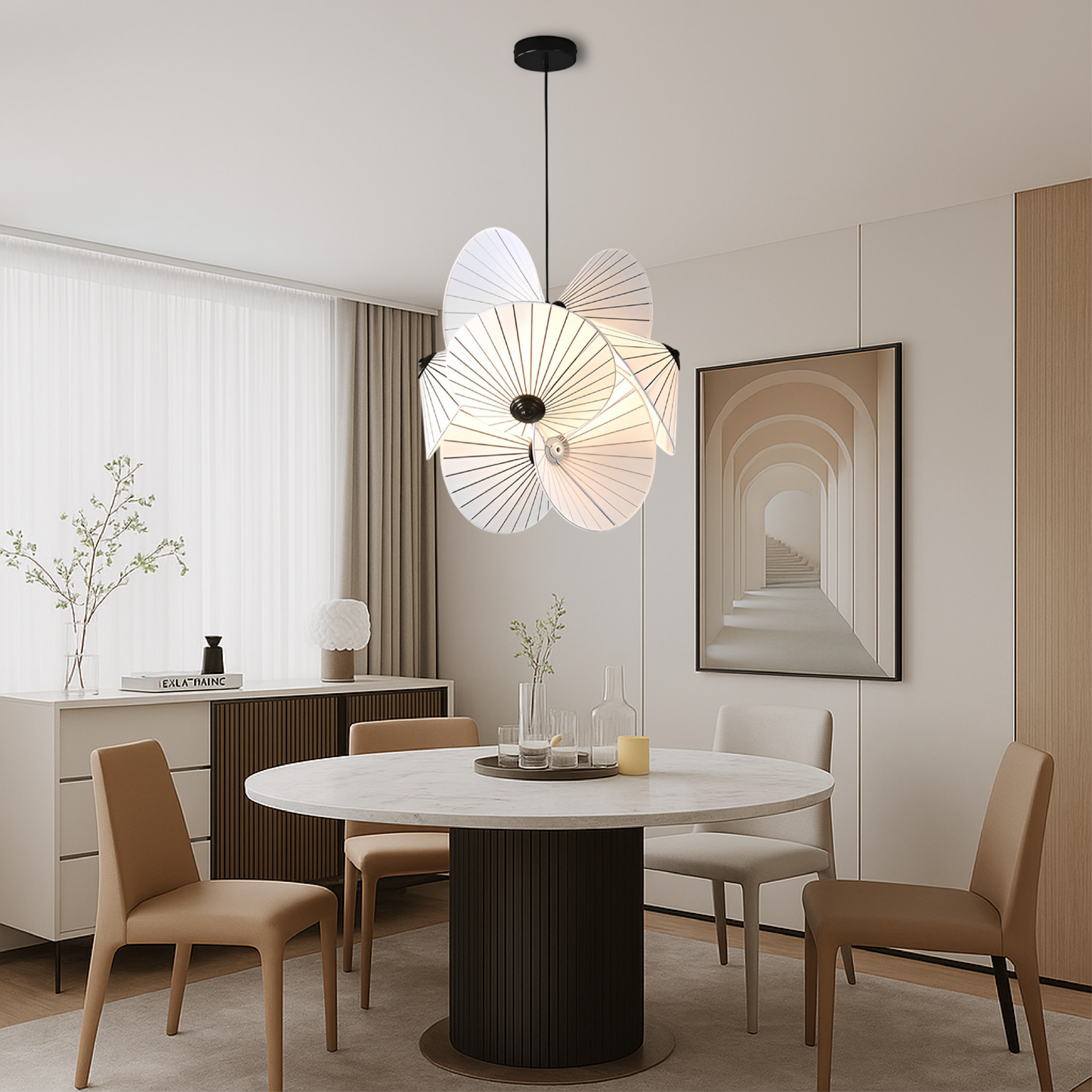 Luminaire Suspendu Naturel en Bois - Foivo