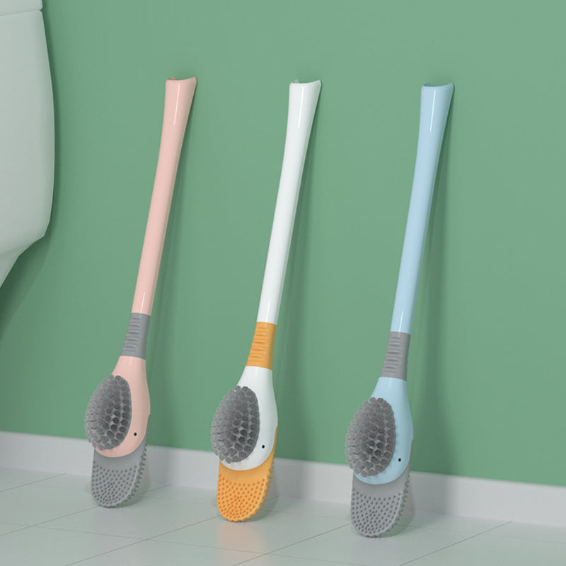 Brosse WC Silicone Design Ergonomique avec Tête à 360° pour Accessoires Toilette 2
