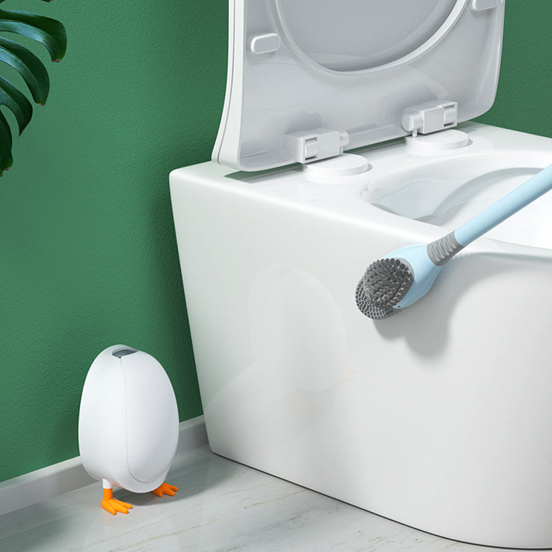 Brosse WC Silicone Design Ergonomique avec Tête à 360° pour Accessoires Toilette 7