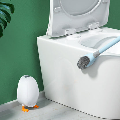 Brosse WC Silicone Design Ergonomique avec Tête à 360° pour Accessoires Toilette 7