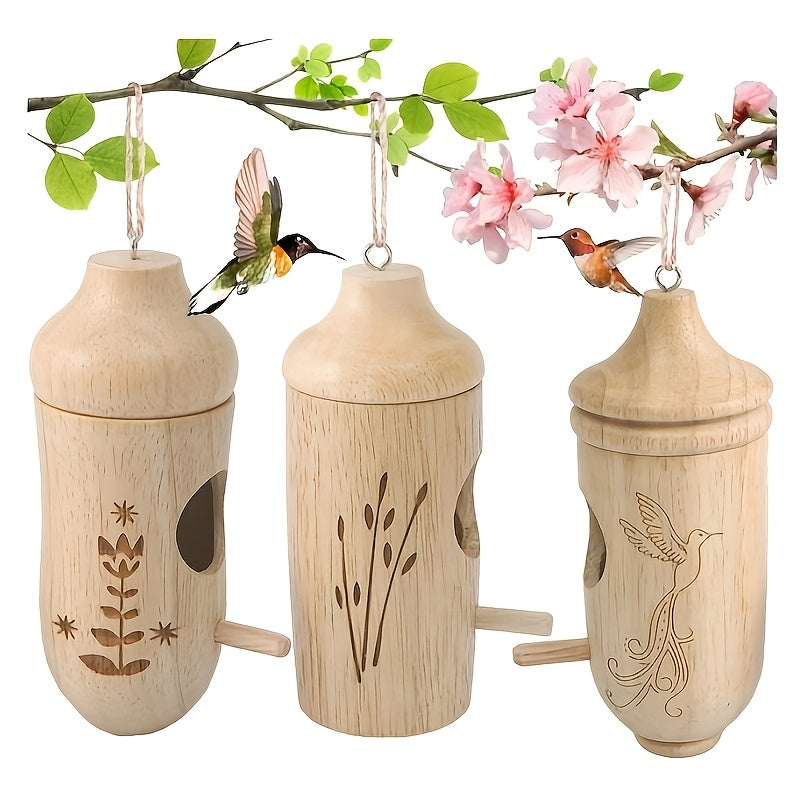 Niche en Bois pour Oiseaux Colorés Suspendue - BlxckFR