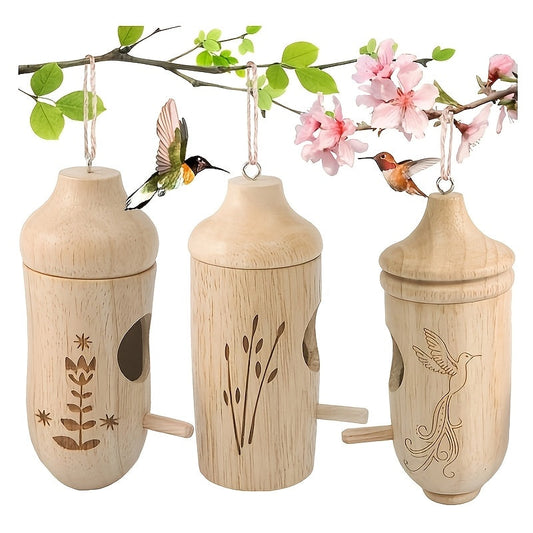 Niche en Bois pour Oiseaux Colorés Suspendue - BlxckFR