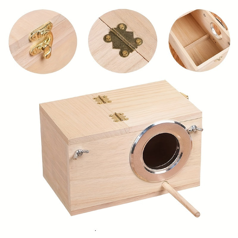 Nid en Bois pour Oiseaux Élevage Cage Animal - BlxckFR