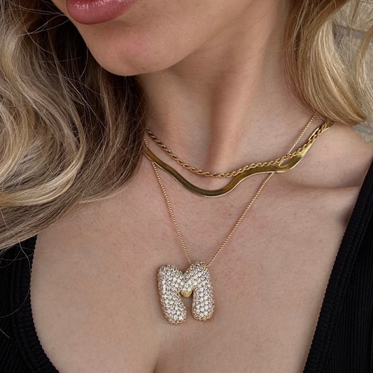 Collier Personnalisé avec Pierre Brillante - Cadeau Mère Élégant - BlxckFR