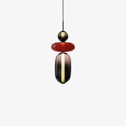 Lampe Suspendue Verre Transparent – Luminaire LED Élégant Coloré