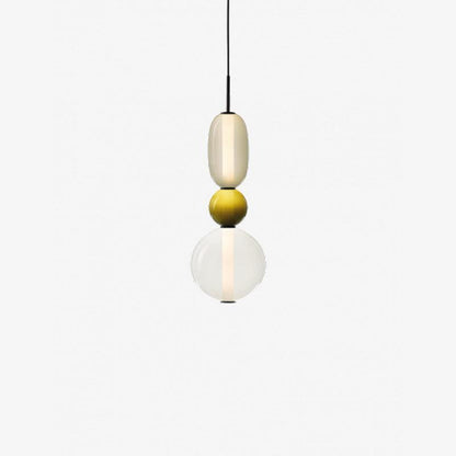 Lampe Suspendue Verre Transparent – Luminaire LED Élégant Coloré