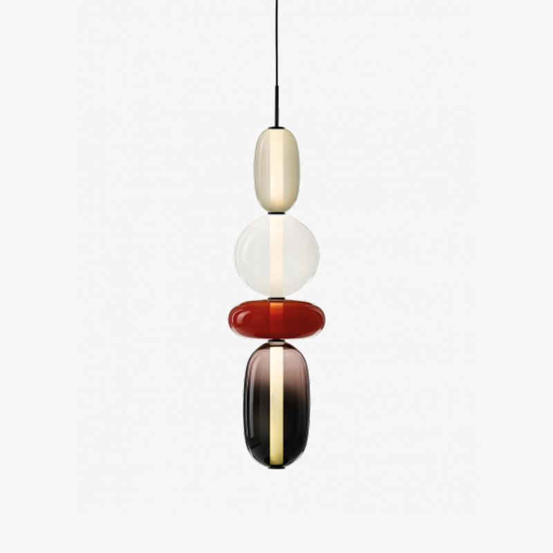 Lampe Suspendue Verre Transparent – Luminaire LED Élégant Coloré
