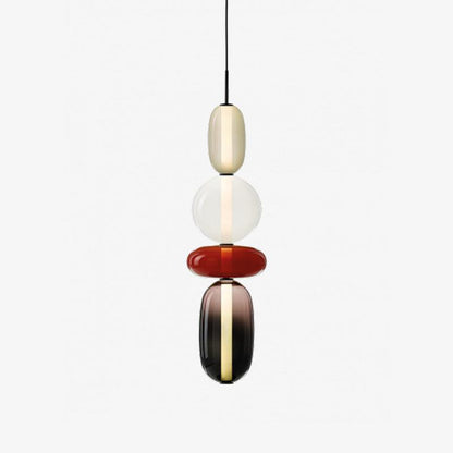 Lampe Suspendue Verre Transparent – Luminaire LED Élégant Coloré