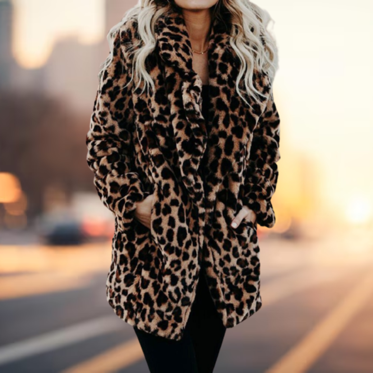 Veste en fausse fourrure Douce Velours Féminine