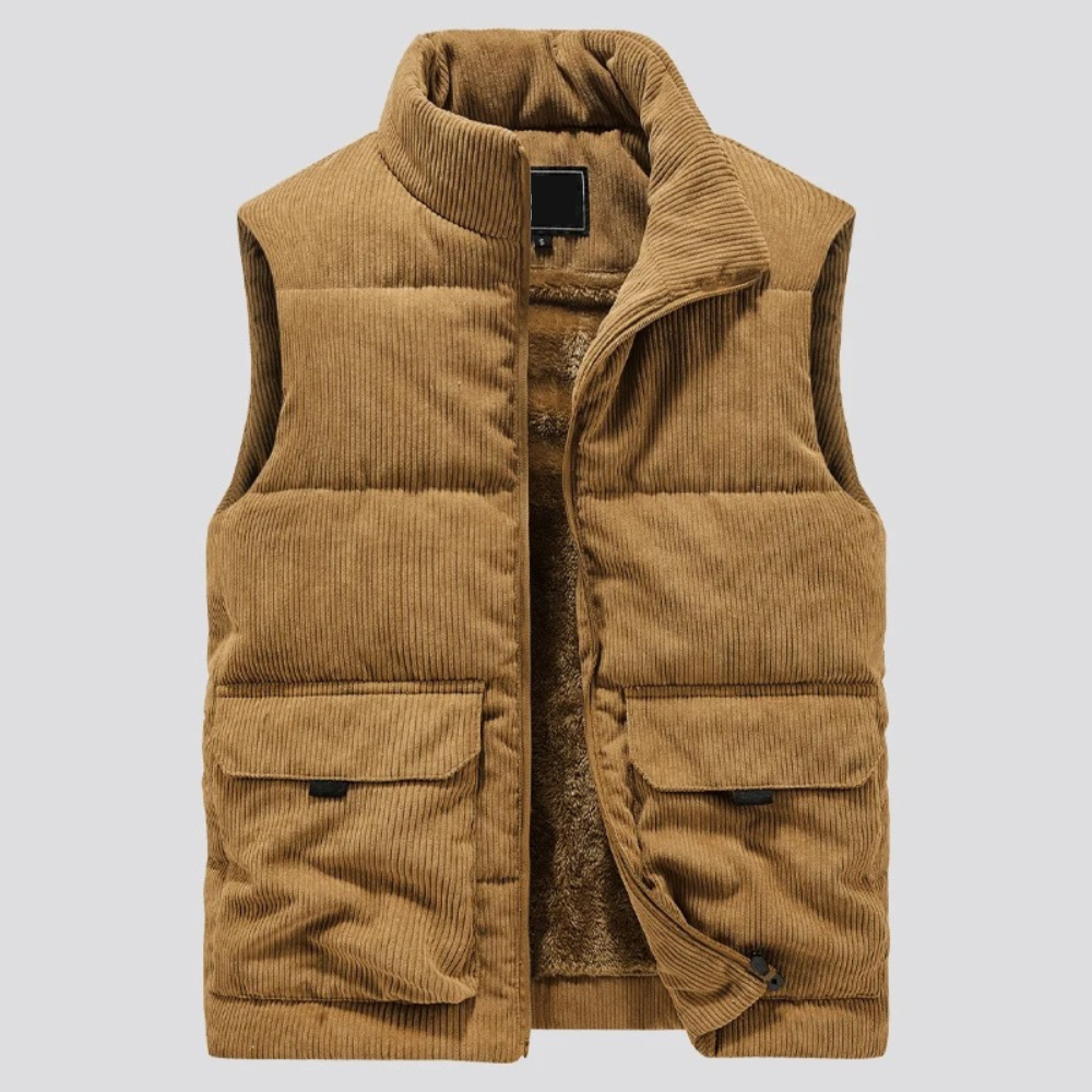Gilet douillet en velours épais élégant