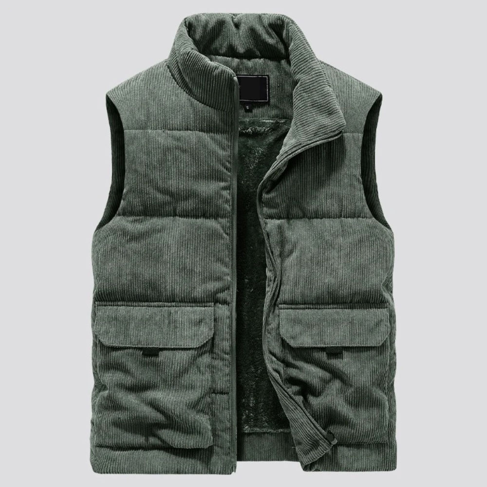 Gilet douillet en velours épais élégant