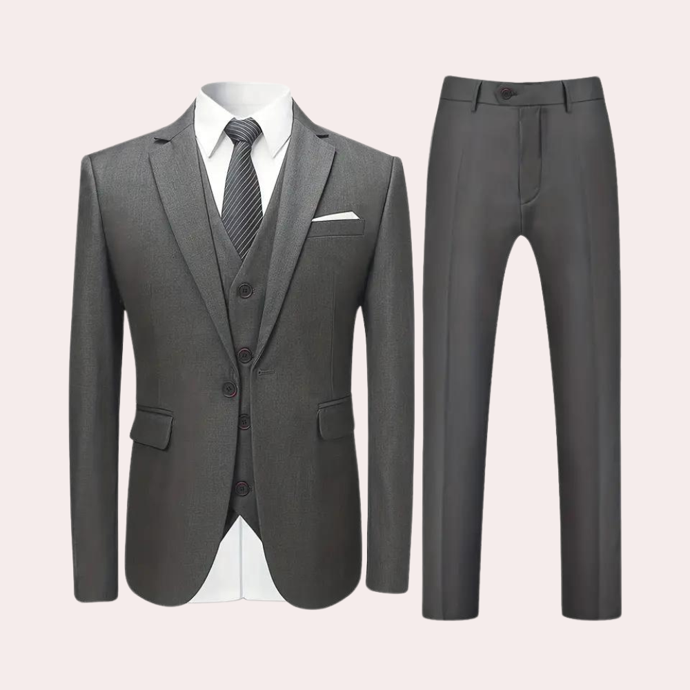 Costume Homme Élégant 3 Pièces Polyvalent