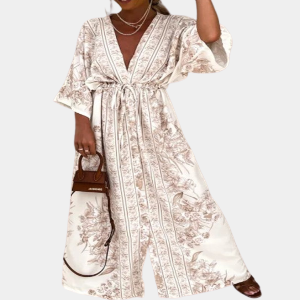 Robe Été Légère Manches Courtes en Coton Doux