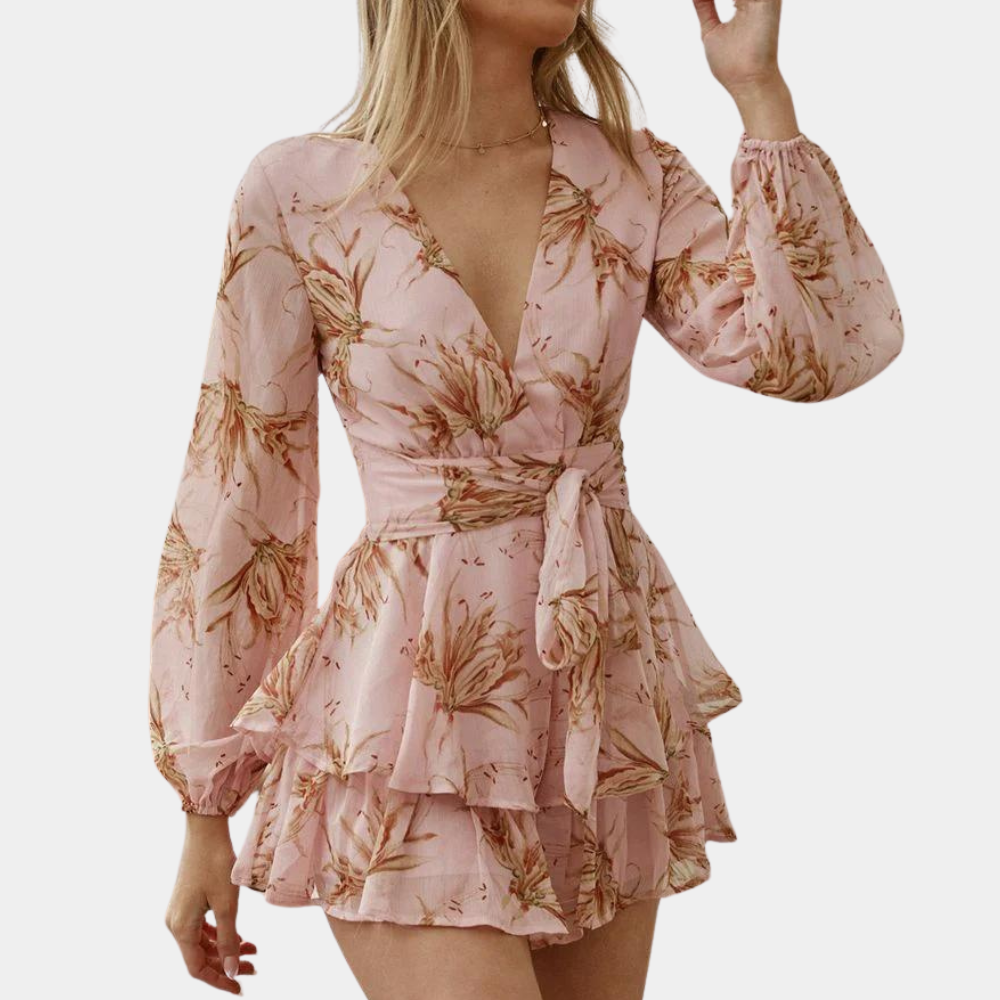 Robe Courte Été Fleuri pour Femme