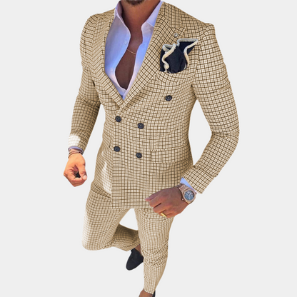 Costume Élégant Polyvalent en Tissu Luxe
