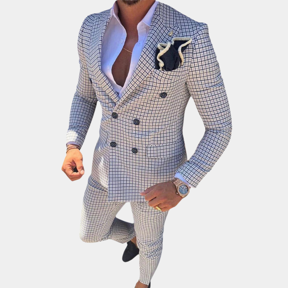 Costume Élégant Polyvalent en Tissu Luxe - Foivo