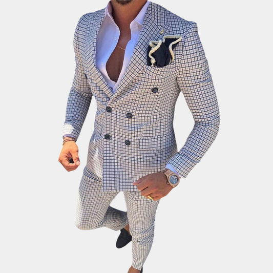 Costume Élégant Polyvalent en Tissu Luxe - Foivo