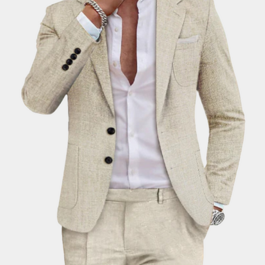 Daniel | Prestigious Unlined Heritage Linen Suit - Foivo