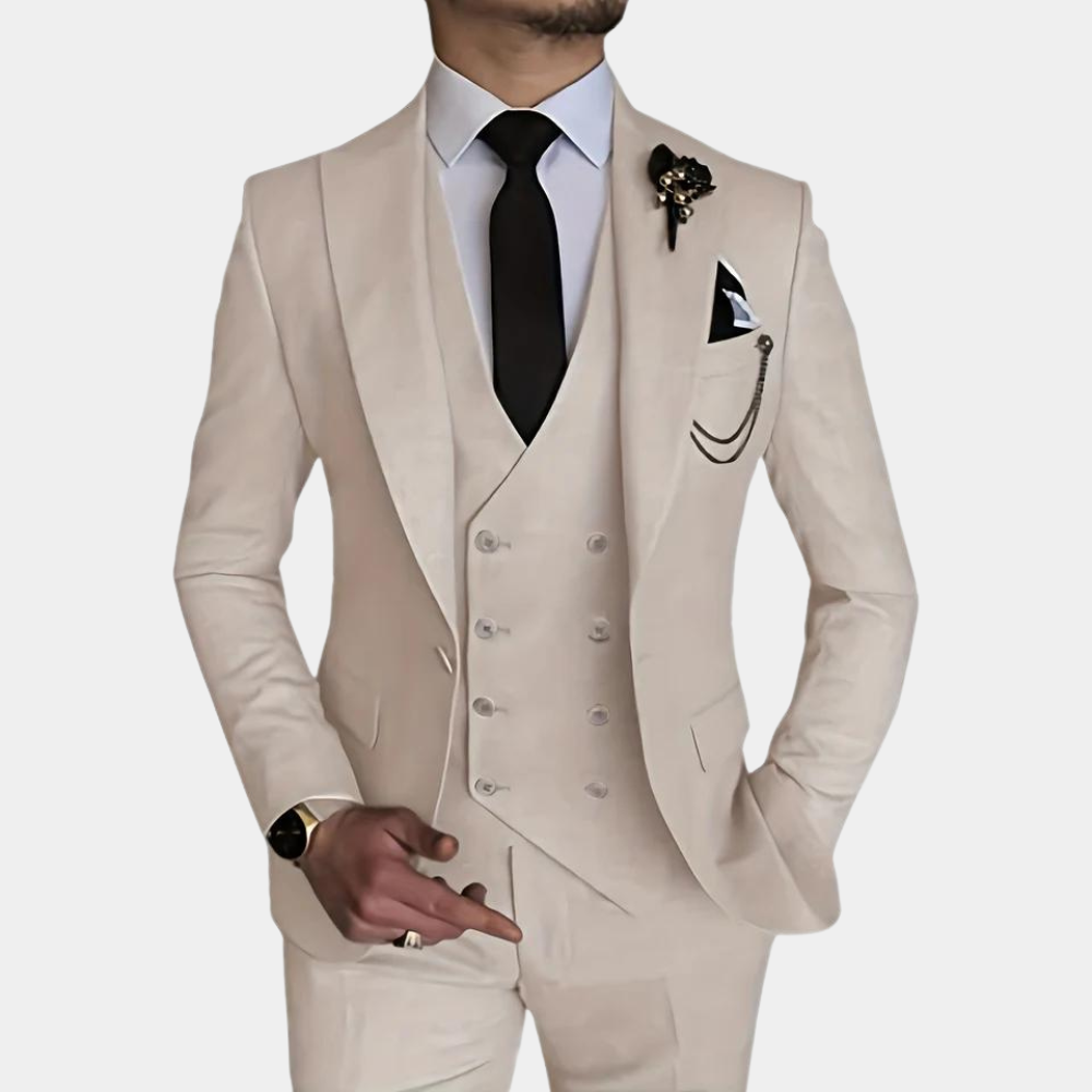 Costume 3 Pièces Chic pour Hommes | Tenue de Mariage Classique - Foivo