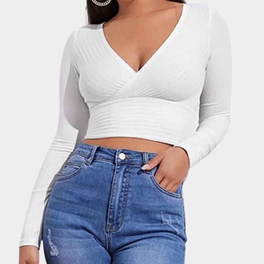 Top Femme Élégant Col en V | Doux et Respirant pour l'Été