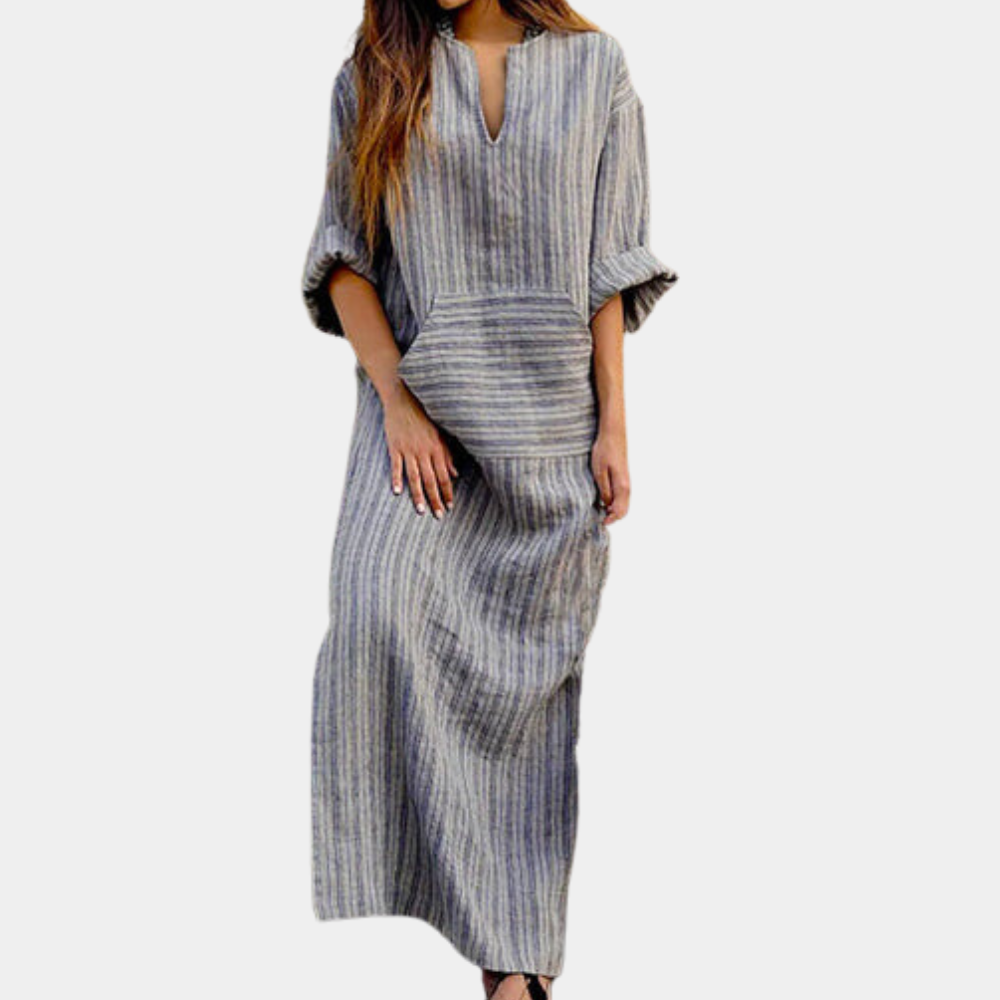 Robe Été Légère à Rayures | Chic et Décontractée pour Plage - Foivo