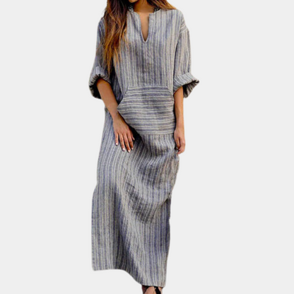 Robe Été Légère à Rayures | Chic et Décontractée pour Plage - Foivo