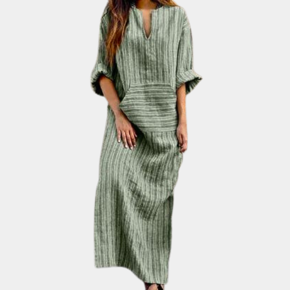 Robe Été Légère à Rayures | Chic et Décontractée pour Plage