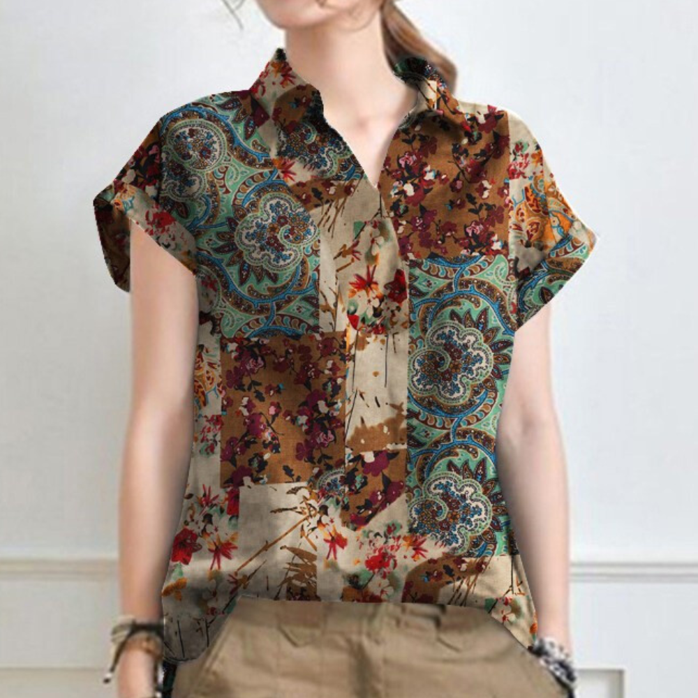Chemise Estivale Légère à Fleurs pour Femmes