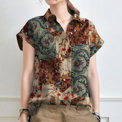 Chemise Estivale Légère à Fleurs pour Femmes
