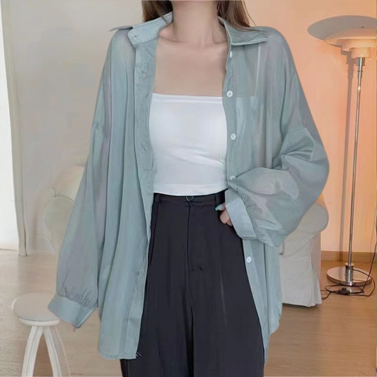 Chemise Chic en Coton Doux à Manches Longues - Foivo