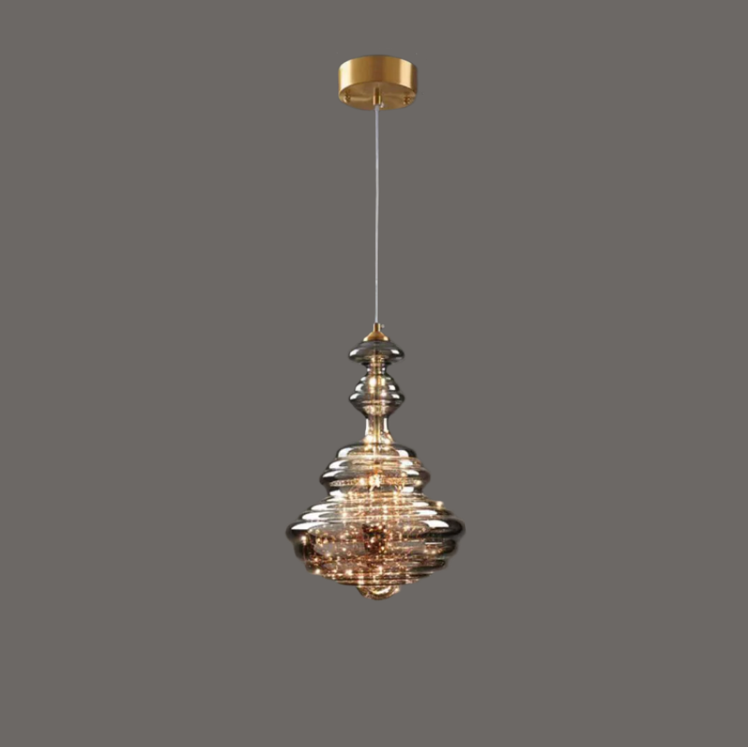 Luminaire Suspendu Chic en Verre et Métal pour Intérieur