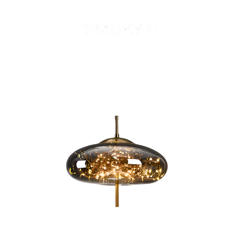 Lampe Plafond Design Verre Fumé LED