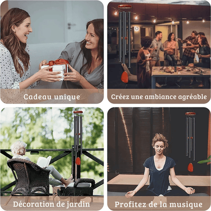 Carillon Éolien Aluminium Sons Profonds Apaisants