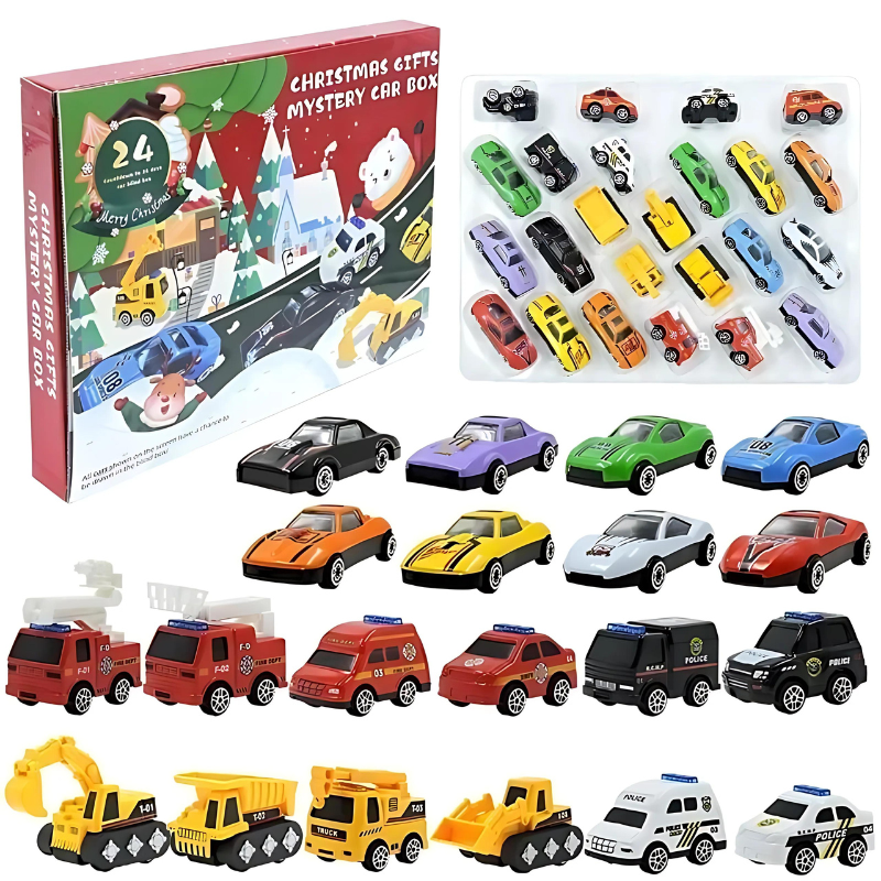 Calendrier Avent Enfant Mini Véhicules Jouets - Foivo