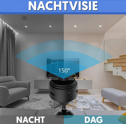 Caméra de Surveillance WiFi HD 1080p Vision Nocturne Unisexe