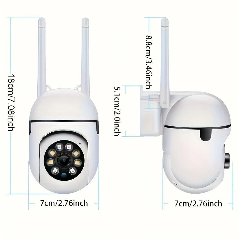 Caméra WiFi Extérieure avec Vision Nocturne, Détection de Mouvement et Audio Bidirectionnel-accessoires-Oslo France